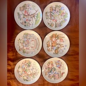 Country Kids Collector’s Dessert Plate Complete Set of 6.